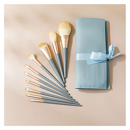 Pinceau de maquillage ensemble complet 10 pièces et accessoires fard à paupières