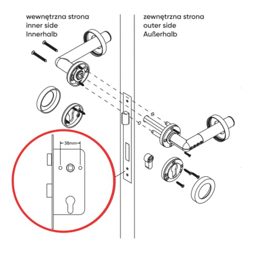 Miratic Elektronisches Türschloss Bluetooth Smart PIN- und Bluetooth 4.0 - Öffnung IP44 (Silber)