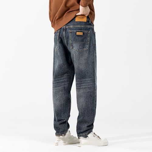 Jeans Pants Trouser Denim Retro Men's Japanese Loose Cone Heavy Duty Washed Spring and Autumn2