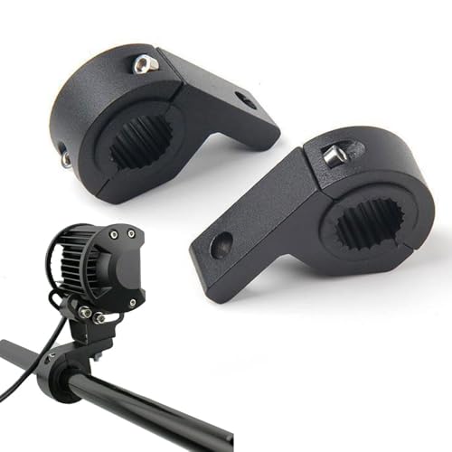 バイク バンパー ステー 穴あけ不要 取付簡単 Φ22〜Φ32mm 汎用 ブラケット LED補助灯 作業灯 投光器 前照灯 ライトマウント パイプクランプ 金具 （2個セット）