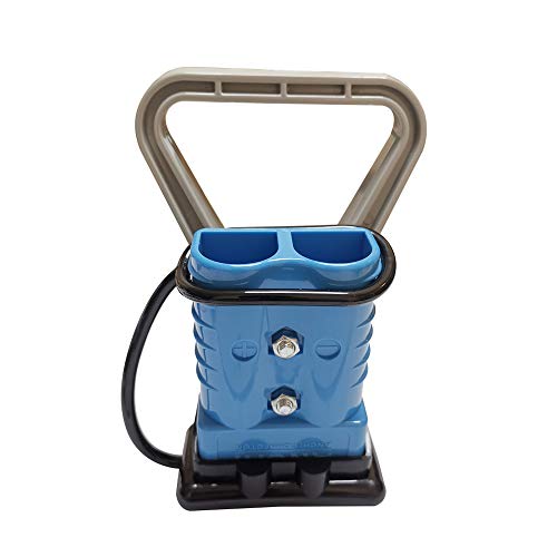 Kit 350 Amp 2Pcs Connectors Plugs 350A Quick Connect Disconnect 600 V+ 2 Pcs 350 Amp Handle Battery Power Connector+2 Pcs Cover Dust (Blue) #TOP5