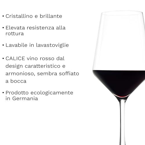 Stölzle Lausitz Bicchieri da Vino Rosso Revolution Set di 6, 490 ml – Calici in Cristallo di Alta Qualità per Vini Rossi – Lavabili in Lavastoviglie e Resistenti agli Urti - immagine 4