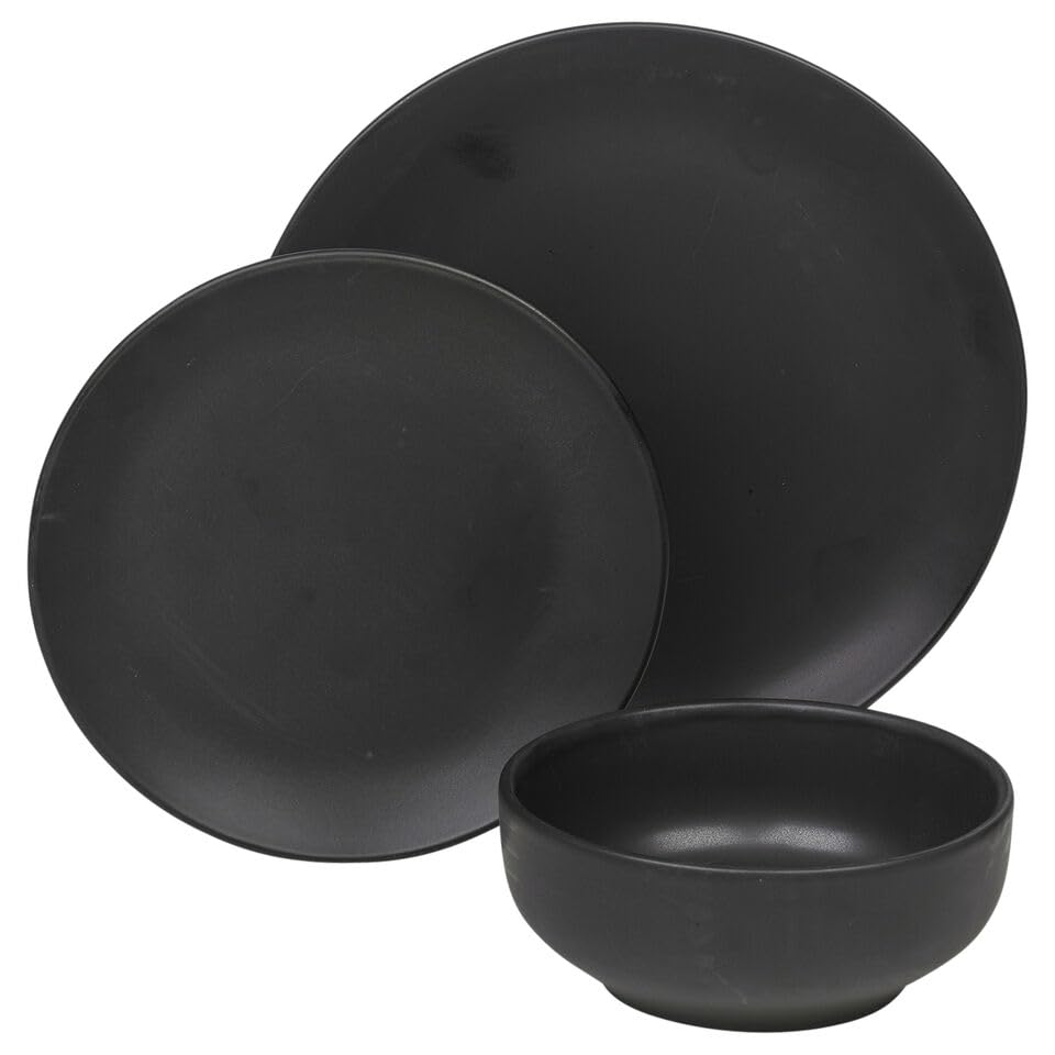 Queensway Home & Dining Stone Ceramic Dinnerware of 12/24 Pcs Crockery Plates Bowls for Dining Set, 4 Solid Colour Elegant Tableware Set - Dishwasher Safe, Dessert, Pasta, Salad Plates with Bowls - Image 4