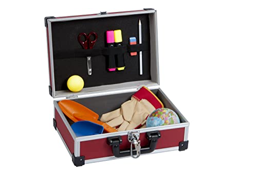 ALUTEC MÜNCHEN Koffer rot (Innenmaße 315x215x120 mm, Universalkoffer mit Schaumstoff, Mehrzweckkoffer für Werkzeug / Spielzeu