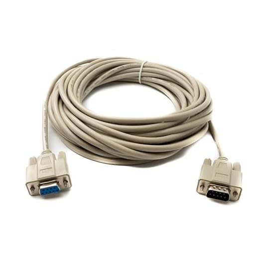 System-S D Sub Kabel 10 m 9 Pin Stecker zu Buchse RS232 DB9 Adapter in Grau