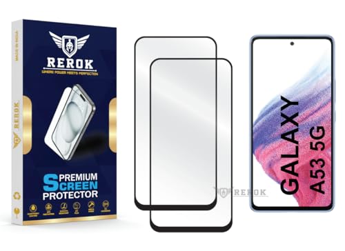 Image of Gorilla Tempered Glass Screen Protector Compatible with Samsung Galaxy A53 5G [Pack of 2] | Edge-to-Edge, Bubble-Free, Case Friendly, Easy Installation Kit