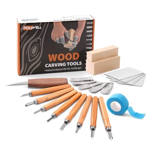 Wood Carving Tools Kit for Beginners 23pcs Hand Carving Knife Set Craft Engraving Supplies Include All-Purpose Cutting Knife and Detail Knife with Cut Resistant Gloves for Kids Adults Woodcrafts DIY