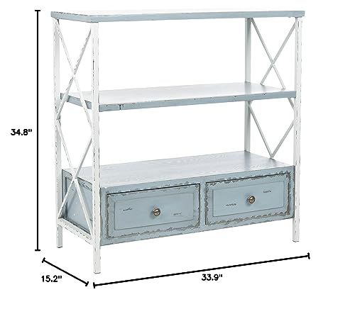 Safavieh American Homes Collection Chandra Pale Blue And White Smoke Console Table #TOP5