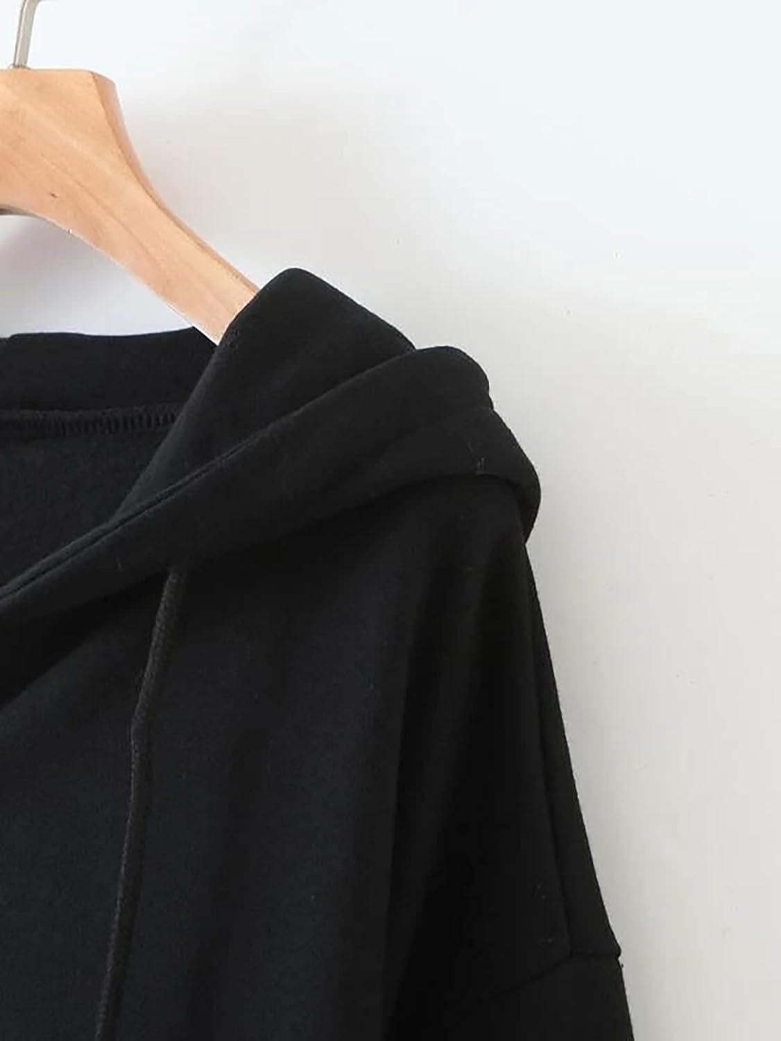 MISSACTIVER Women’s Vintage Solid Drawstring Hoodies Zip Up Oversized E-girl 90s Sweatshirt Basic Jacket With Pockets