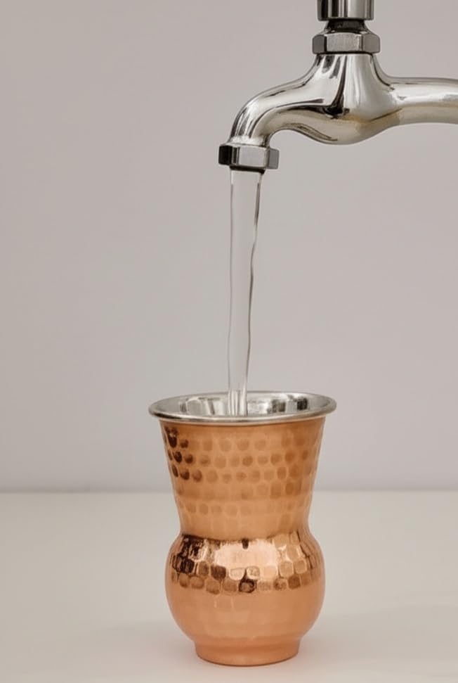 Verres à eau en cuivre pur gobelets design pour boisson froide - 6