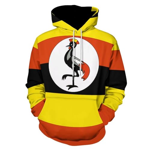 Pull Ouganda à imprimé patriotique, sweat à capuche unisexe pour afficher sa fierté