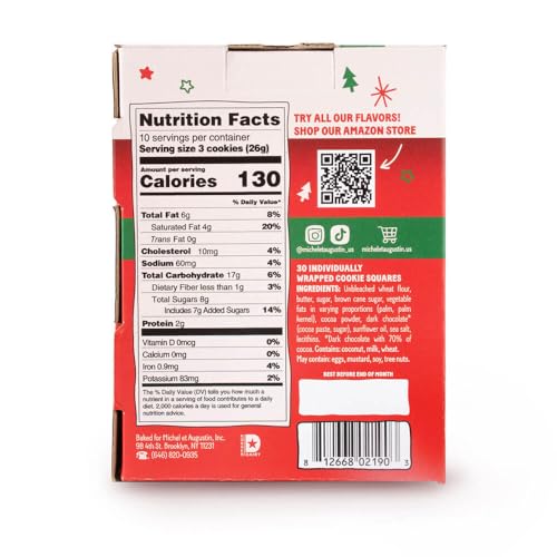 image for Michel et Augustin Christmas Cookies, French Shortbread Cookie Squares