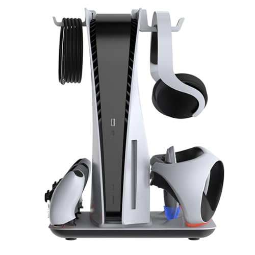 Suporte de resfriamento vertical ajustável em 3 velocidades para PS5 Slim e PS5, base de carregament