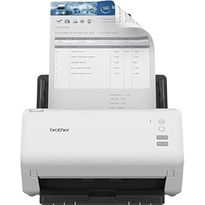 Brother ADS-4100 Desktop Document Scanner |SuperSpeed USB 3.0 | Double-sided | 60 Sheet ADF, UK Plug