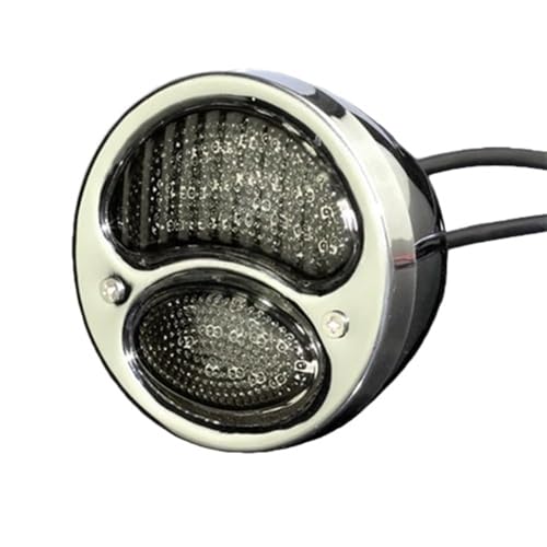 Luz de freno cromada de 12V con alta iluminación para Scrambler y Chopper