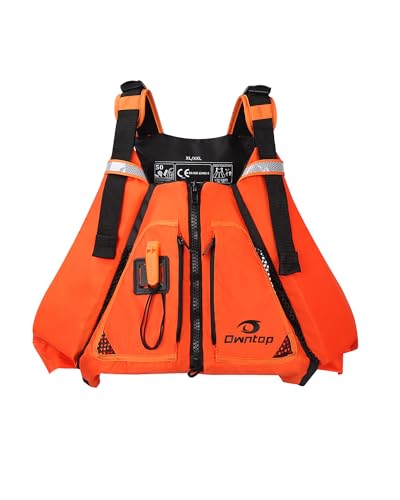 Owntop Swim Vest for Adult, Paddle Sports Swim Jackets with Adjustable Safety Strap, Premium Buoyancy Men Women Float Swim Vests for Kayaking Surfing Boating (Orange, M/L) - image 7