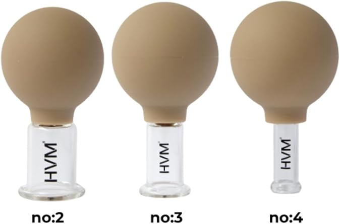 Silikon Vakumlu Cam Masaj Kupas  3l  Set, Kuru Kupa Set No2, No3 ve No4