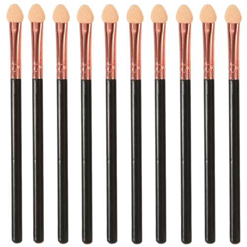 TSUOUKL 10PCS Aplicadores de sombra de ojos, pinceles de maquillaje para mujer, esponja de doble cara, lavable, reutilizable, profesional, herramienta aplicadora de maquillaje para niñas