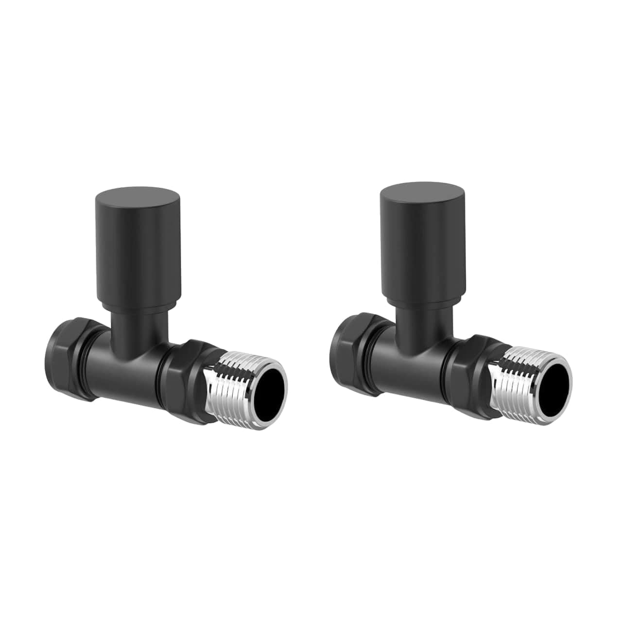 Manual Angled Towel Radiator Valve Set, 15mm Central Heating Valves for Radiators