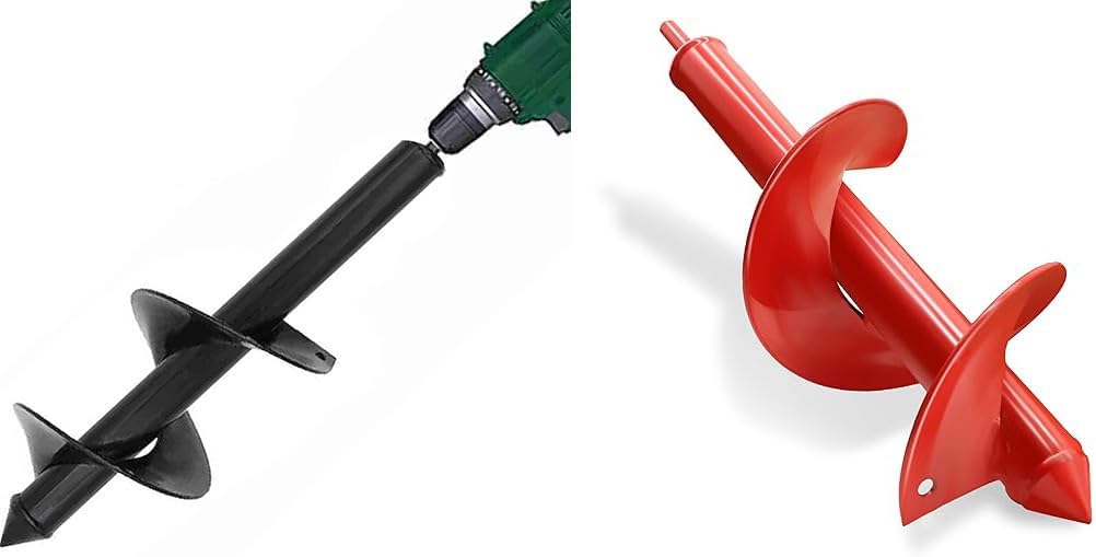 TCBWFY 4x12inch Auger Drill Bit for Planting,Heavy Duty Garden Auger Spiral Drill Bit,TCBWFY 4"x12" Auger Drill Bit for Planting Digging Holes