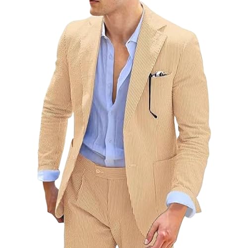 Costume en seersucker pour mariage à la plage tenue d'été chic
