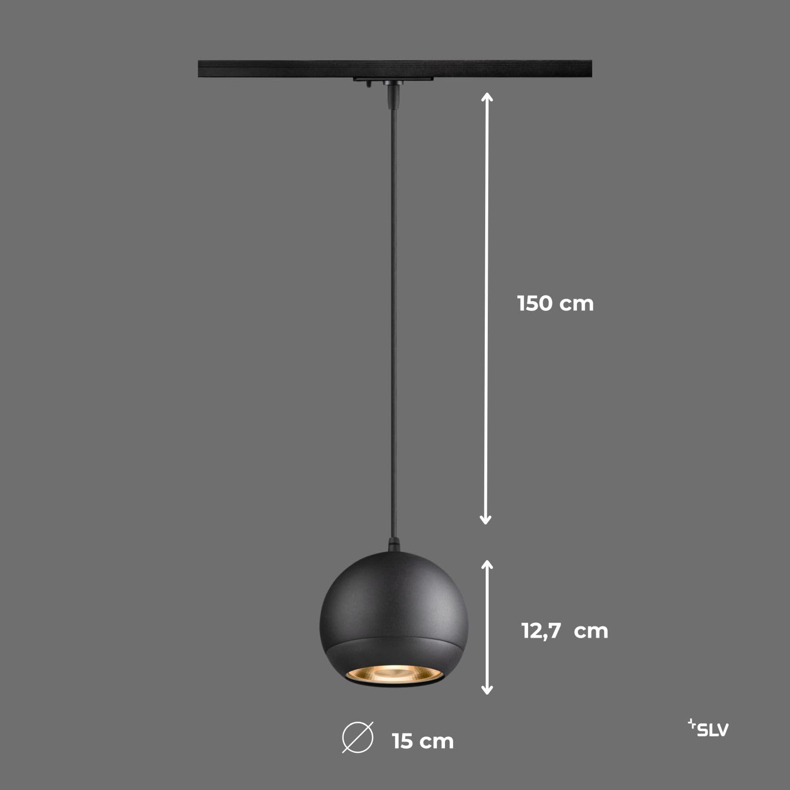 SLV LIGHT EYE 150 1Ph PD QPAR111 schwarz