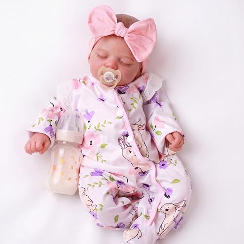 BABESIDE 20 Inch Reborn Baby Dolls Girl, Realistic Newborn Baby Doll with Poseable Body, Lifelike Baby Doll with Accessories for Girls Ages 3+, Pretend Play & Collection Gift