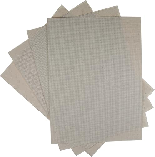 Image of KCS 4 pc of 12 inch x 18 inch(30cmx45cm) 14CT Counted Cotton Aida Cloth Cross Stitch Fabric (Oatmeal)