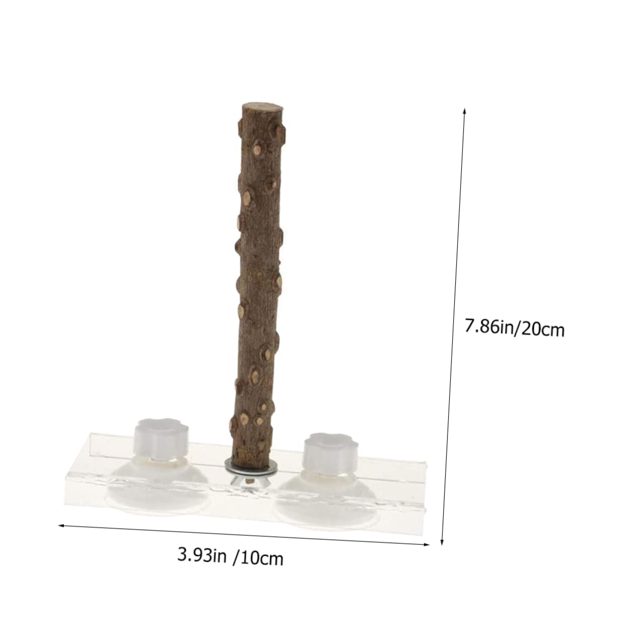 Sosoport Bird Perch Stand with Suction Disc Wooden Training Rod for Parrots and Birds for Exercise and Balance Development