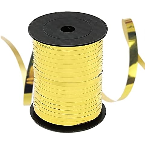 GAKA FAVOR Gold Curling Ribbon Balloon String Party Decorative Supplies Balloon Roll gift wrapping ribbons,500 Yards Cover