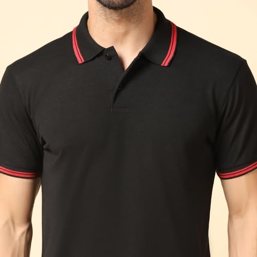 Image of INKKR Men's Collared Neck Stylish Half T-Shirt