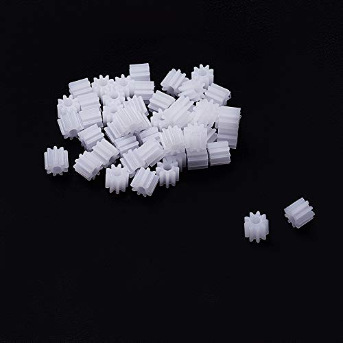 Miniatura 3 de Othmro 50pcs Engranajes de plástico 9 dientes Modelo 092A Reducción engranajes de gusano plástico para RC coche robot motor