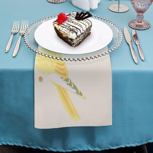 Juego de servilletas de tela de perico cuadradas para mesa de comedor 5