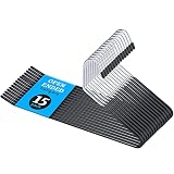 Pants Hangers | Open-Ended Metal Pants Hangers, 15 Black Pant Hangers Non-Slip Hangers for Pants, Je