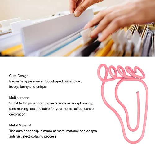 Clipe de Papel, Clipes de Papel Portátil Em Forma de pé Galvanoplastia Bonito Mini à Prova de Ferrug