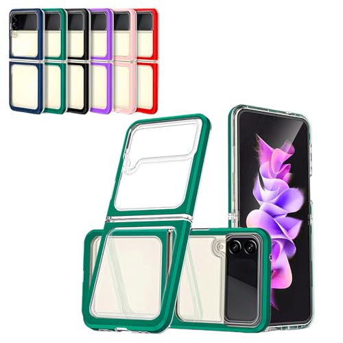 Capa Capinha Case Compatível Samsung Galaxy Z Flip 3 / Z Flip 4 TPU Color (VERDE, Z FLIP 3)