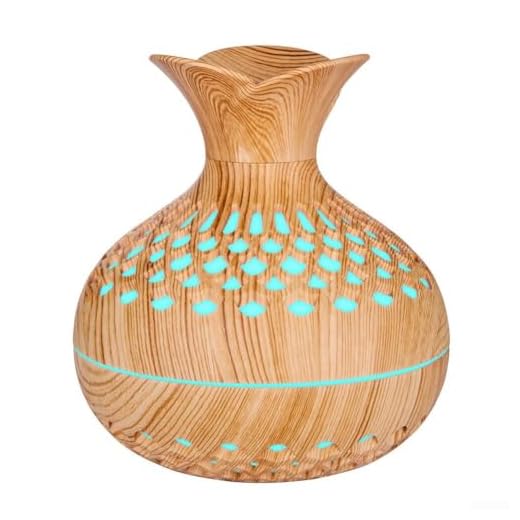 Honseadek Difusor de aceite esencial portátil de descarga de niebla, humidificador de aroma, ambientador con luz de 7 colores para el hogar, oficina, dormitorio, yoga (luz)