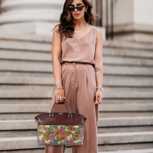 Image of Genuine Leather Handbags for Women Satchel Tote Bags Top Handle Bags