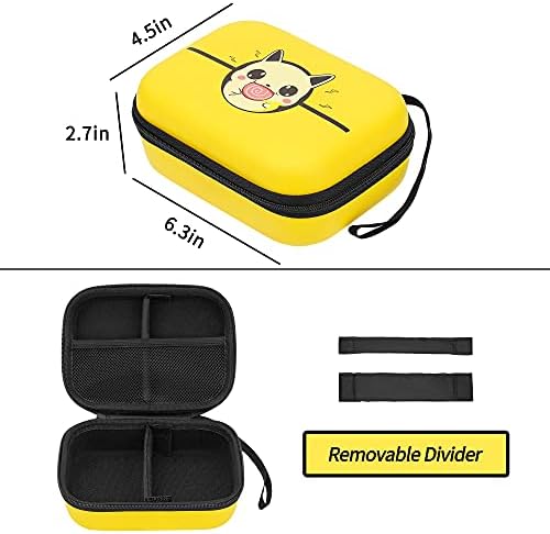 Yosuny Case for PM Card, Card Game Case Storage Holds Up to 400 Cards. Removable Divider and Hand Strap Offered - (Yellow)