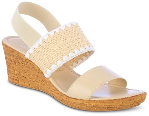 ITALIAN Shoemakers Womens Dannon Wedges 8 Natural