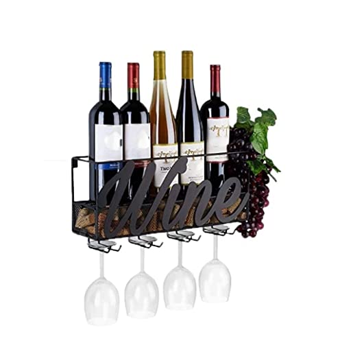 Soporte de vino montado en pared de metal miniatura 1
