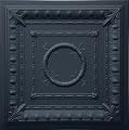 A La Maison Ceilings R47 Romanesque Foam Glue-up Ceiling Tile (129.6 sq. ft./Case), Pack of 48, Black Matte