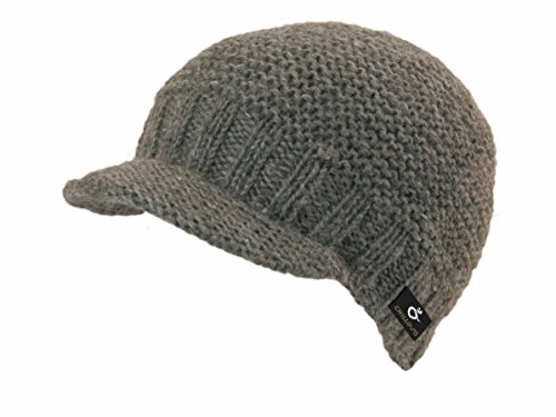 Teddy handmade in Nepal Strickmütze Schildmütze mit Fleece, 100% Wolle, Wintermützen TOP NEU (grau) Cover