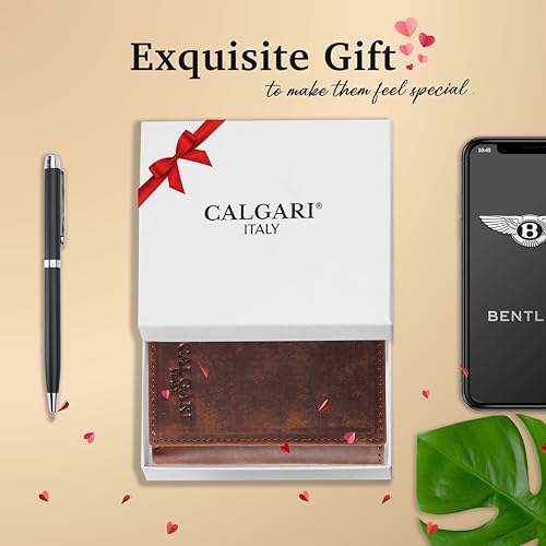 Image of CALGARI Italian Luxury Leather Wallets For Men | Trifold