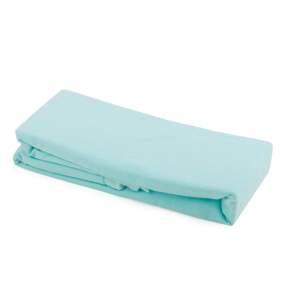 Junior Joy 100% Cotton Pram Flannelette Sheets, Ultra Soft, 2 pcs in a pack, for Baby and Toddler, OEKO-TEX Approved, 70 x 100cm - Mint