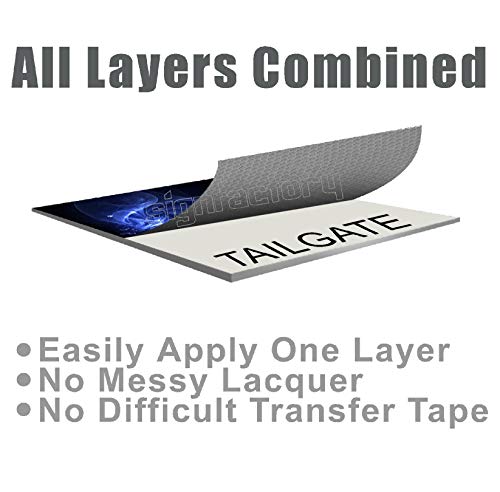 Graphix Express T188 Red Flames Tailgate Wrap Vinyl Graphic Decal Sticker F150 F250 F350 Ram Silverado Sierra Tundra Ranger Frontier Titan Tacoma 1500 2500 3500 Bed Cover #TOP4