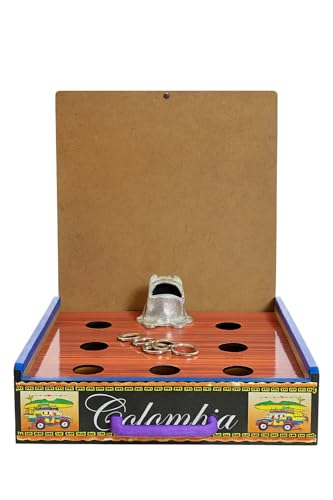 2-in-1 Traditional Colombian Board Game – Sapo (Frog Toss) & Parqués Portable Set with Dice and Pawns – Adult Social Game