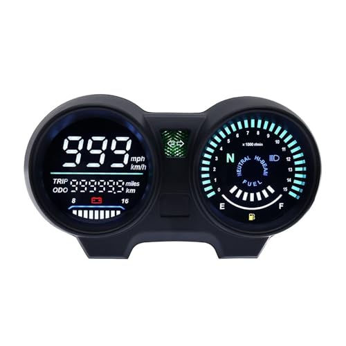 ゲージ オドメーター タコメーター オートバイ LED デジタル ダッシュボード 交換用 タコメーター ゲージ 走行距離計 CG125 ファン125 タイタン125