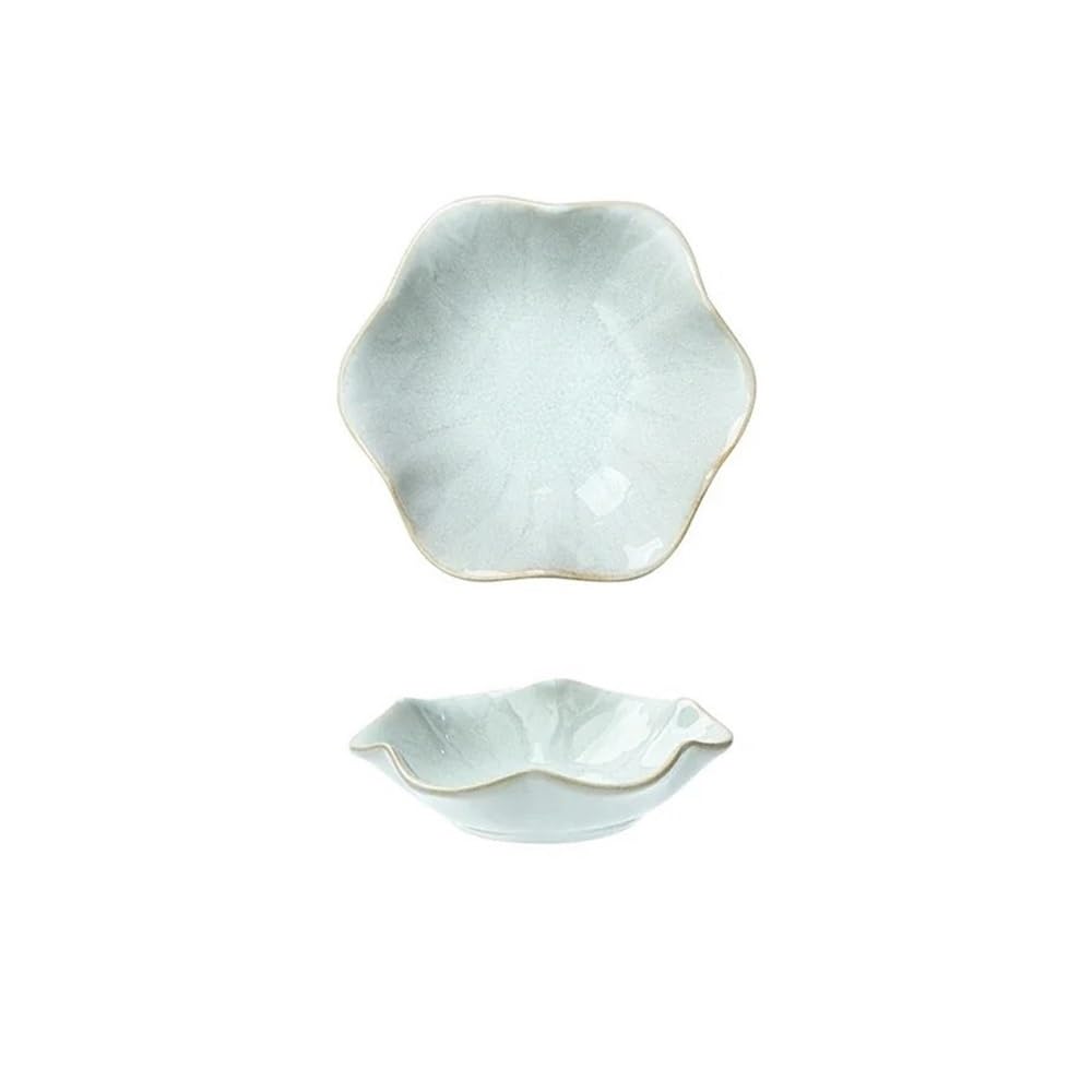 Cenz-888 Snack Dish Ceramic Plate Retro Kiln Glaze Barbecue Dipping Dish Sashimi Sushi Soy Sauce Dishes