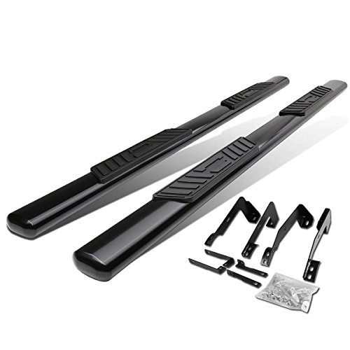 DNA Motoring 5 Inches Running Boards Compatible with 02-08 Ram 1500 Quad/Crew Cab, Powder Coated Side Step Nerf Bars, STEPB-5O-933-BK